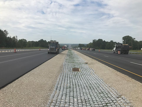 Flexamat roll in the middle of the highway