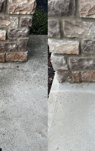 power washing sidewalk before and after