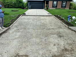 Before new concrete driveway - 2024 project
