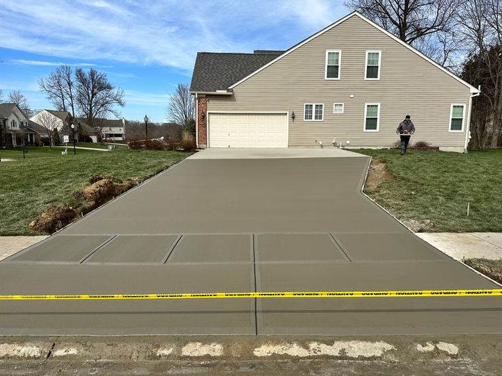 New Concrete Resurfaced Driveway