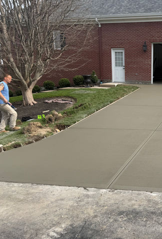 new concrete driveway