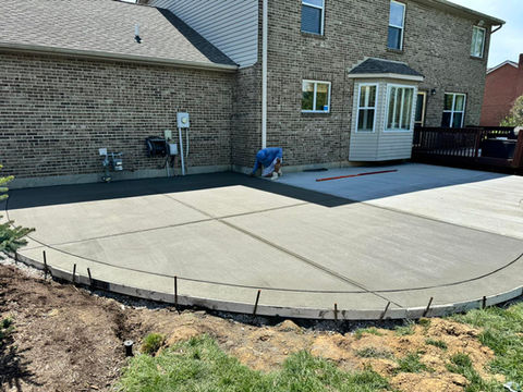 new concrete patio - residential 2024