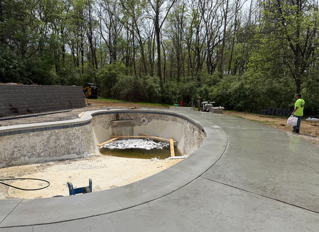 Cincinnati new concrete pool area