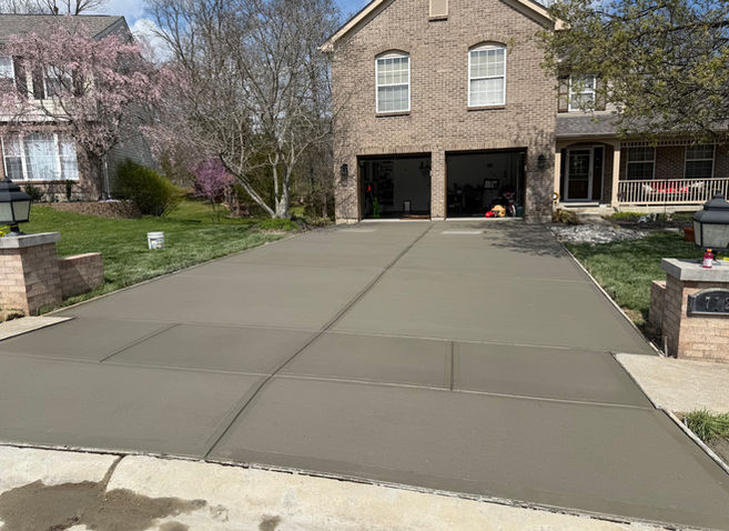 Cincinnati new concrete driveway