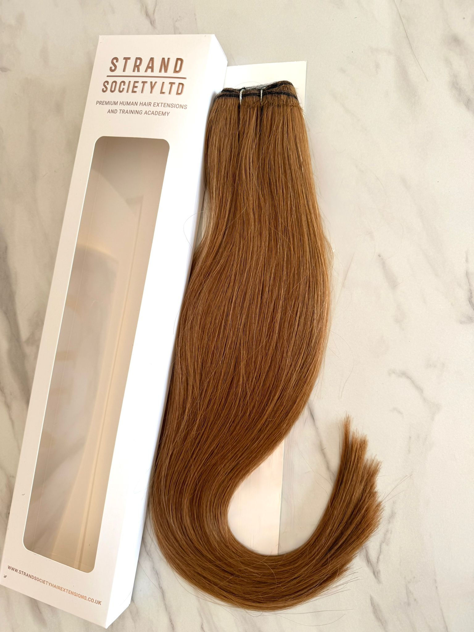 #6 Hazlenut Weft Human hair extensions