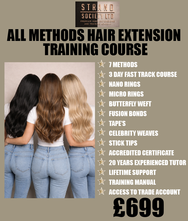 All methods Fast Track 3 Day Hair extension Course