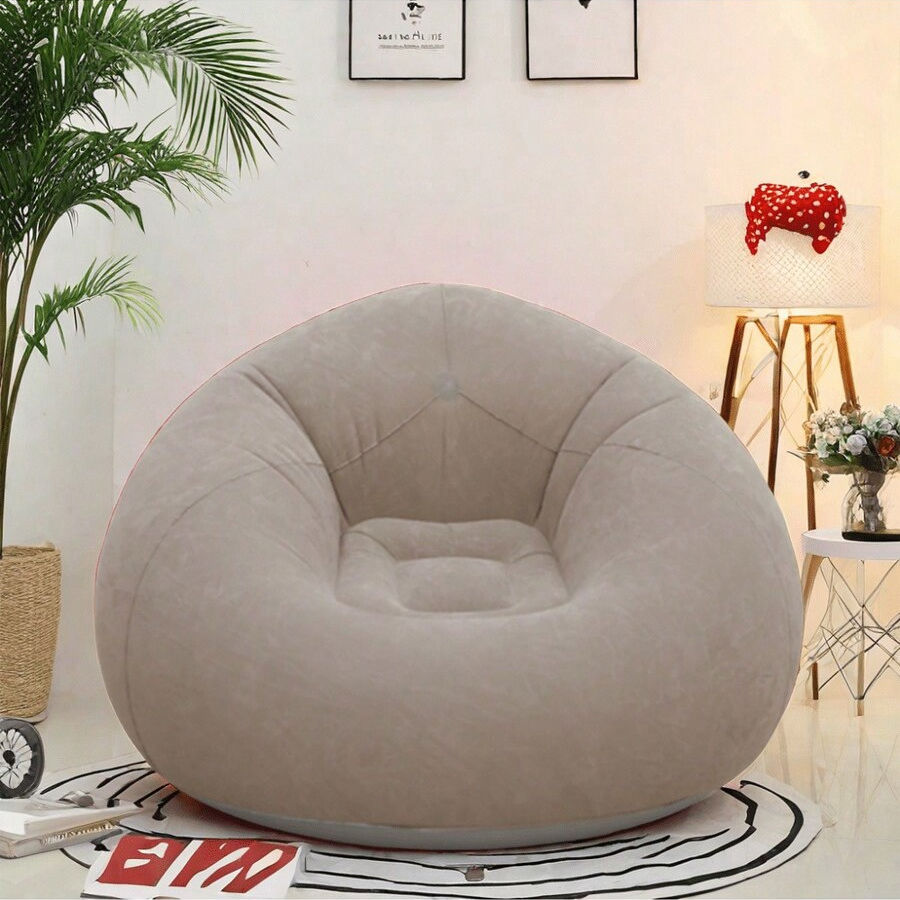 1pc inflatable bean bag sofa - foldable, easy to carry, soft and comfortable inf