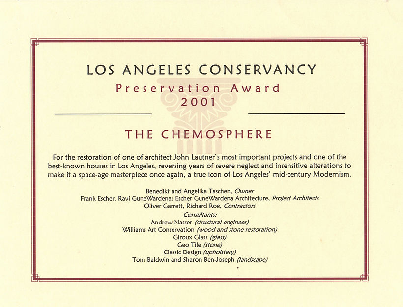Chemosphere Preservation award 2001.jpg