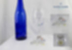Identificateurs à coupe de vin set de 6 No 1994 par Jocelyne Grondin d'Arts & Vitrail