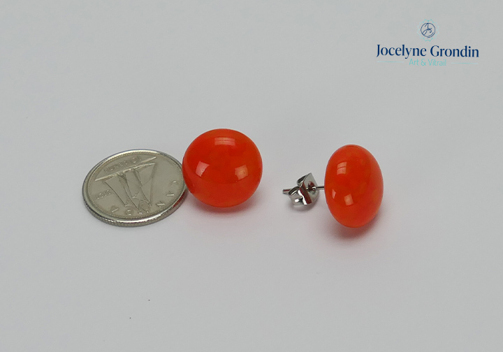 Boucles d oreilles orange no 1925
