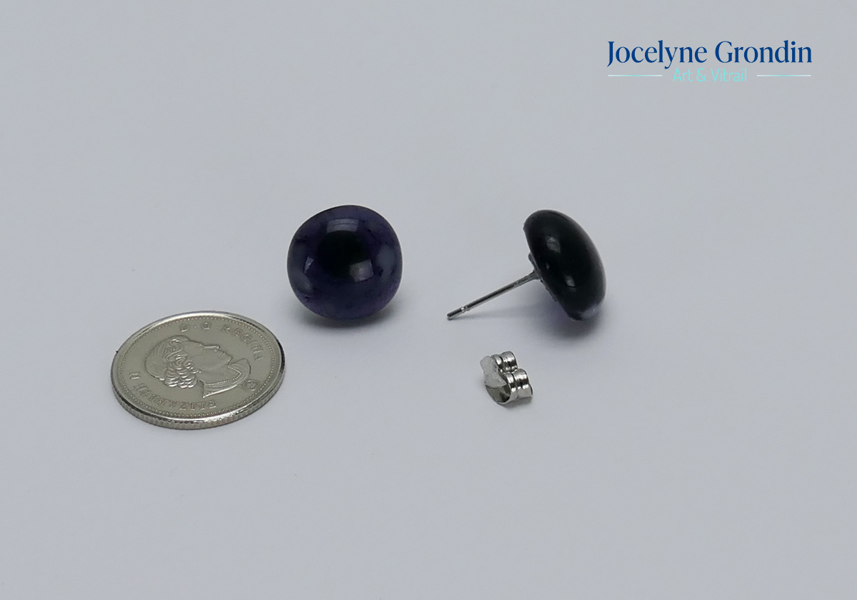 Boucles d oreilles violet no 1937
