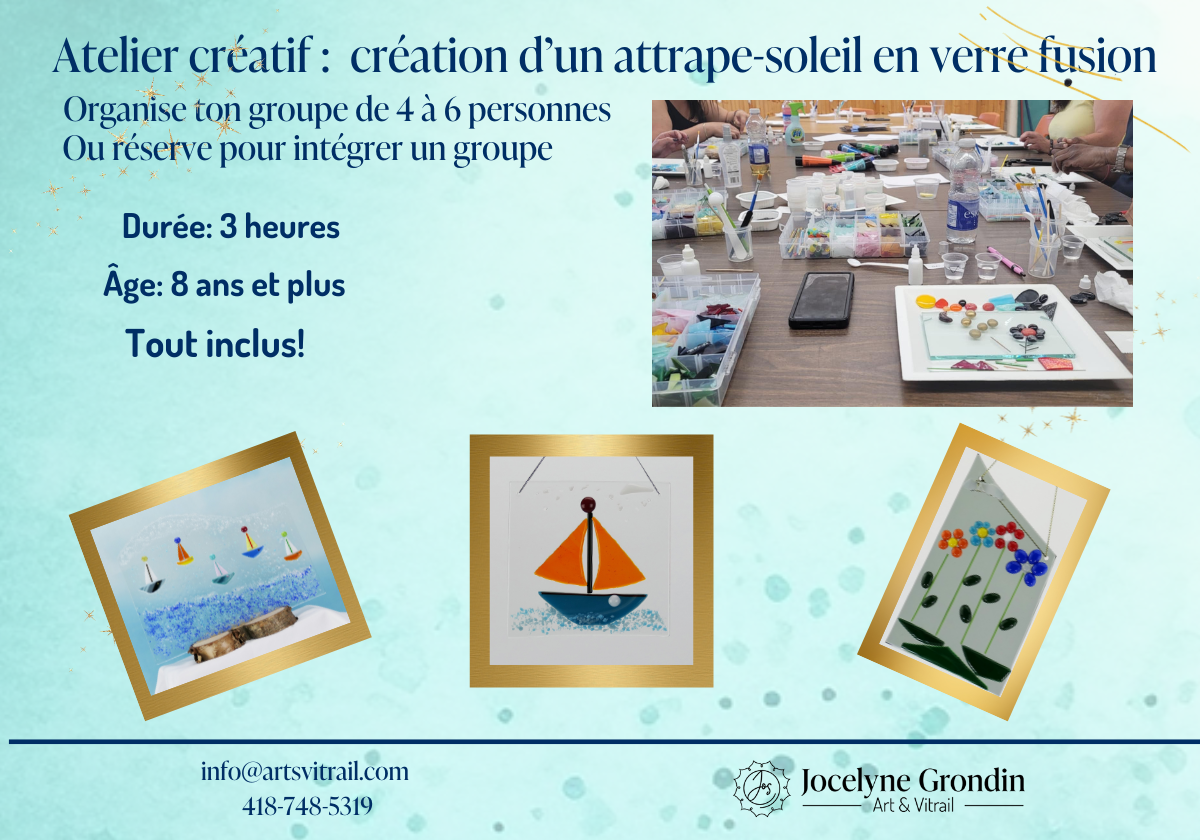 Atelier créatif " Fusion de verre" No AT-1