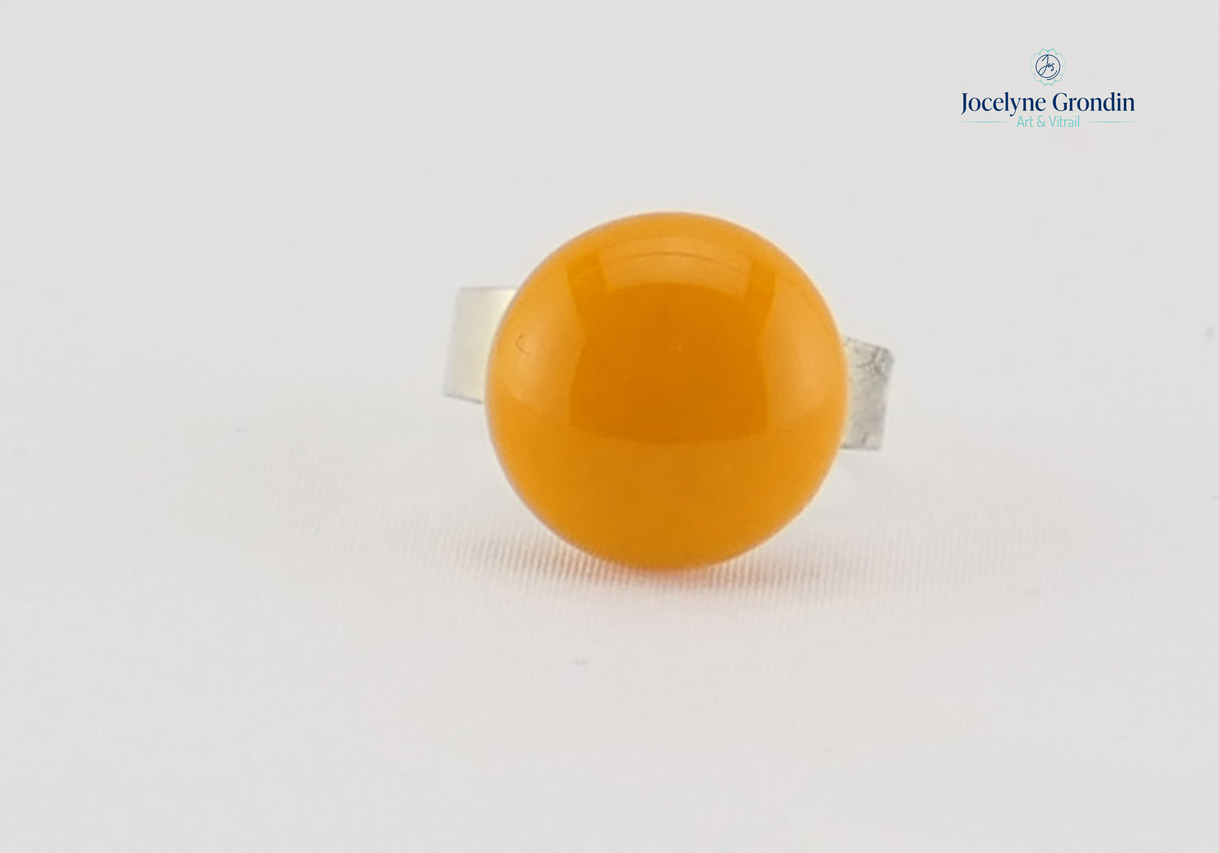 Bague ajustable orange No 1263