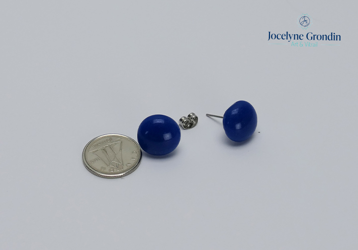 Boucles d oreilles bleu roi no 1930