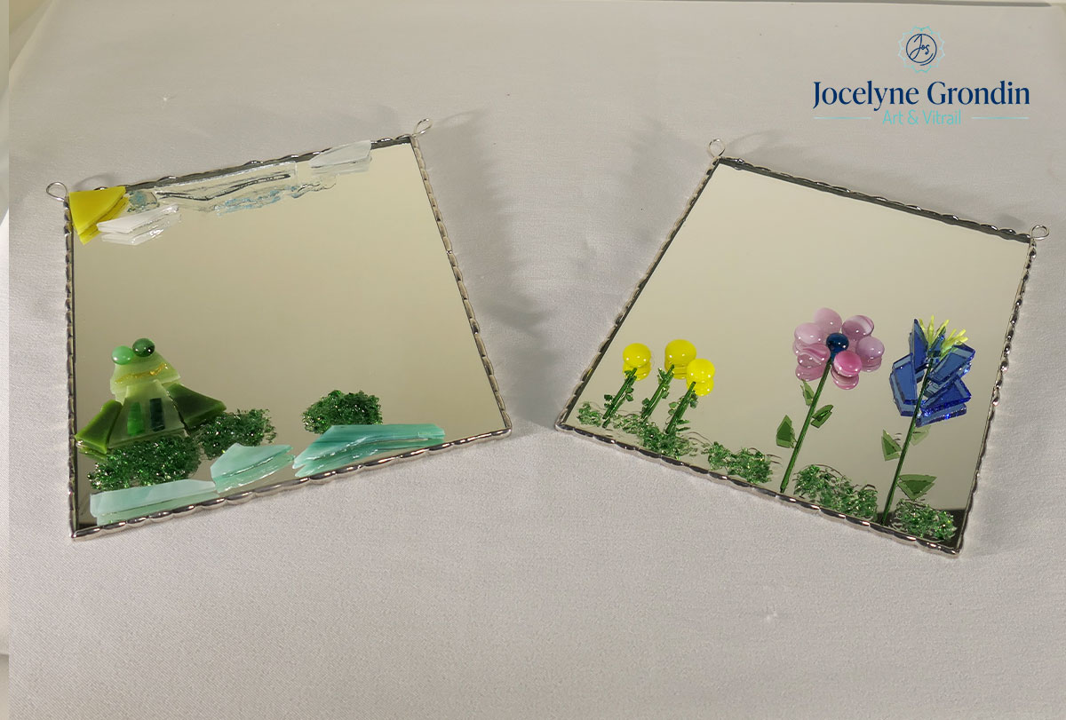 Kit DIY mosaïque de verre sur miroir