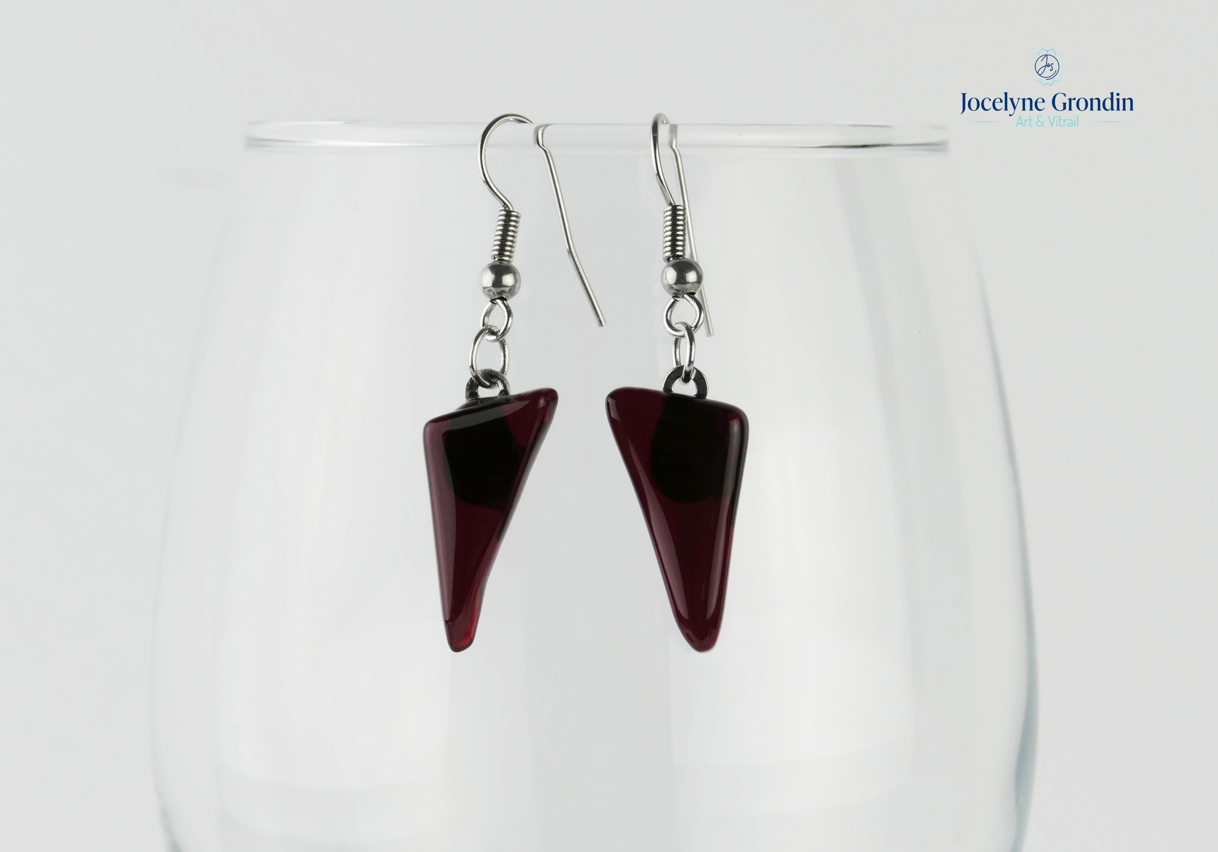 Boucles d oreilles rouge no 1194