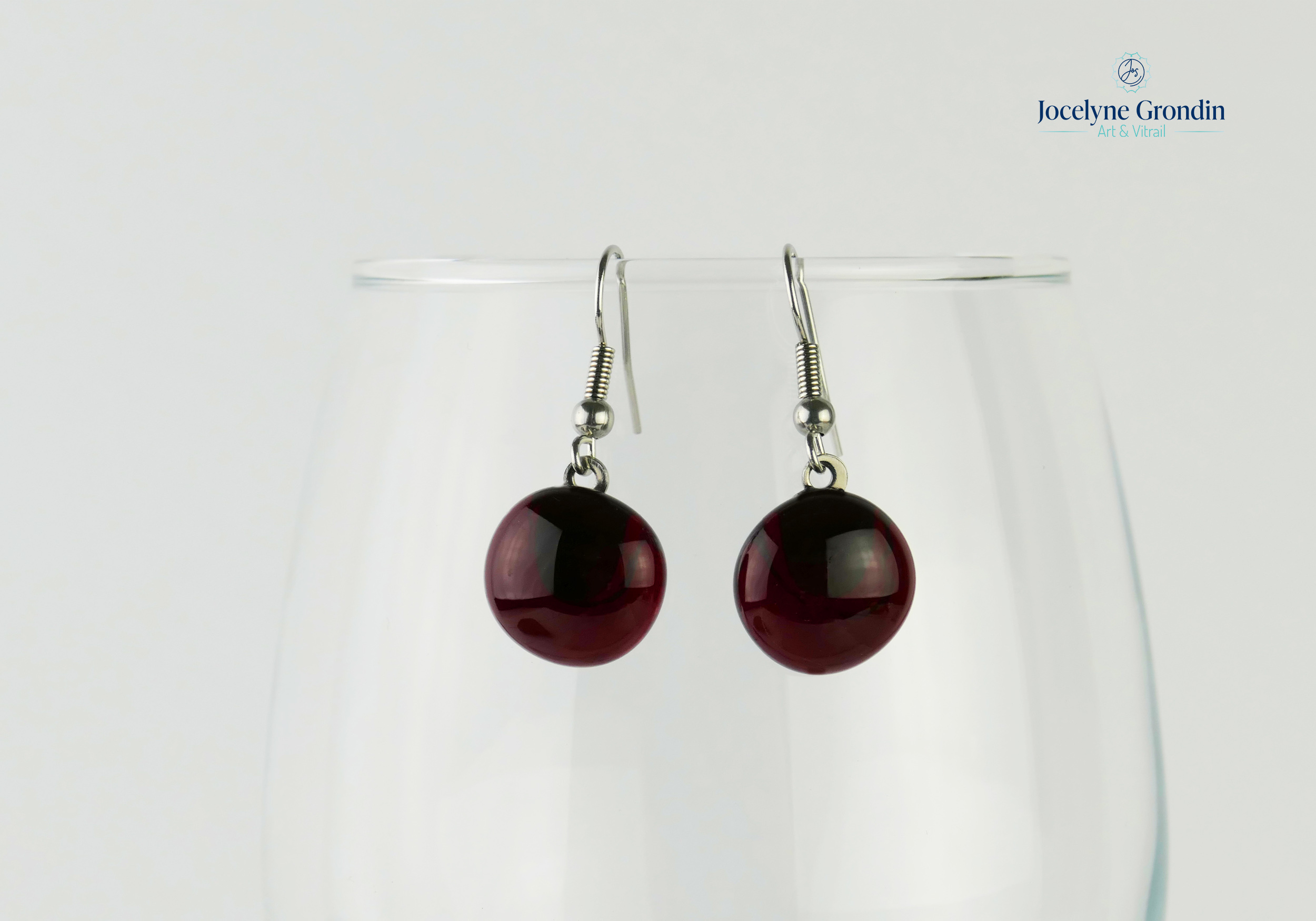 Boucles d oreilles rouge no 1399