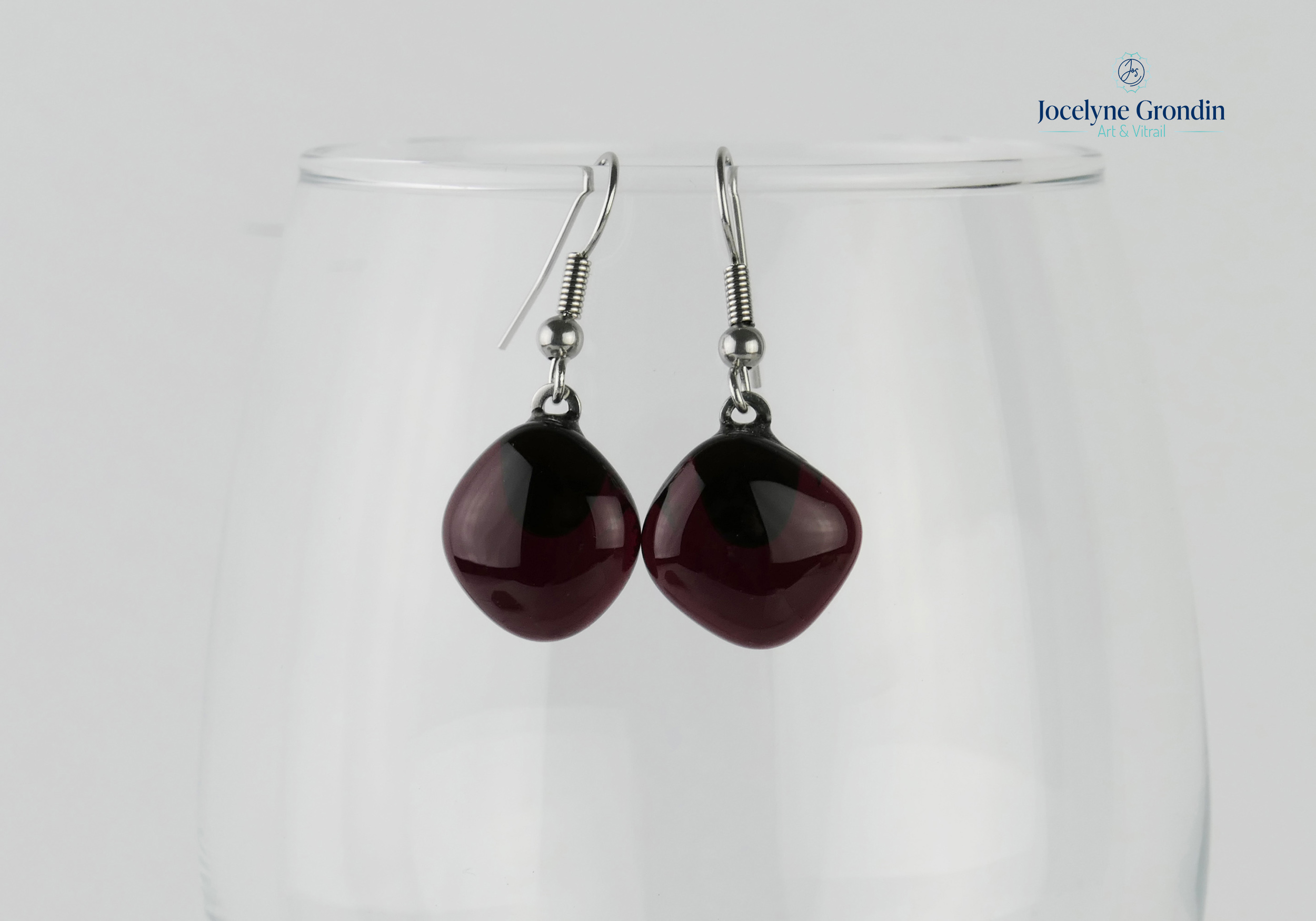 Boucles d oreilles rouge no 1401
