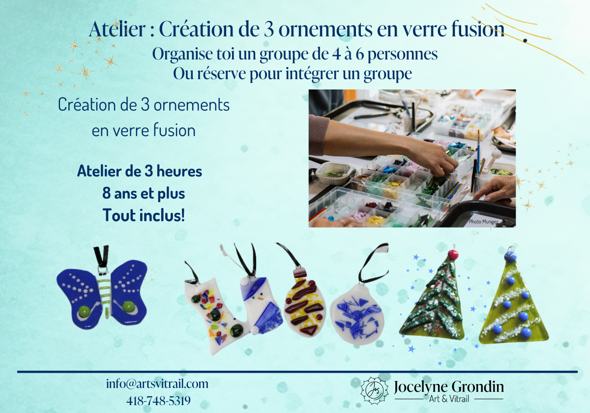 Atelier créatif - Ornements en verre fusion - No AT-7