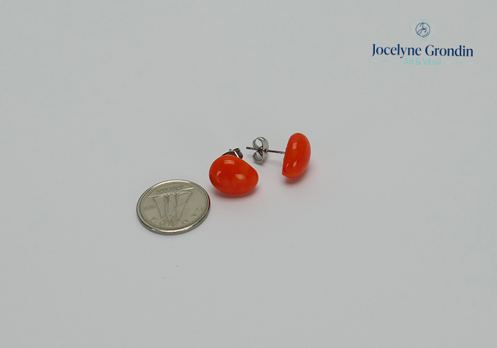 Boucles d oreilles orange no 1922