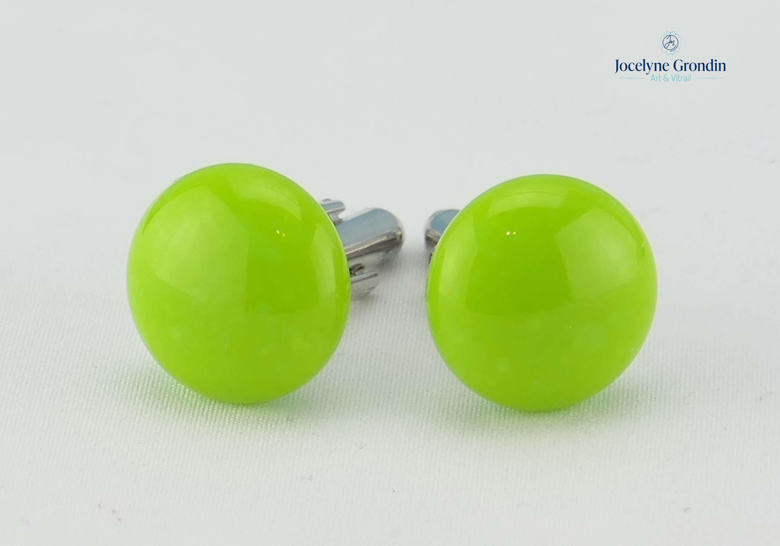 Boutons de manchette vert No 1328
