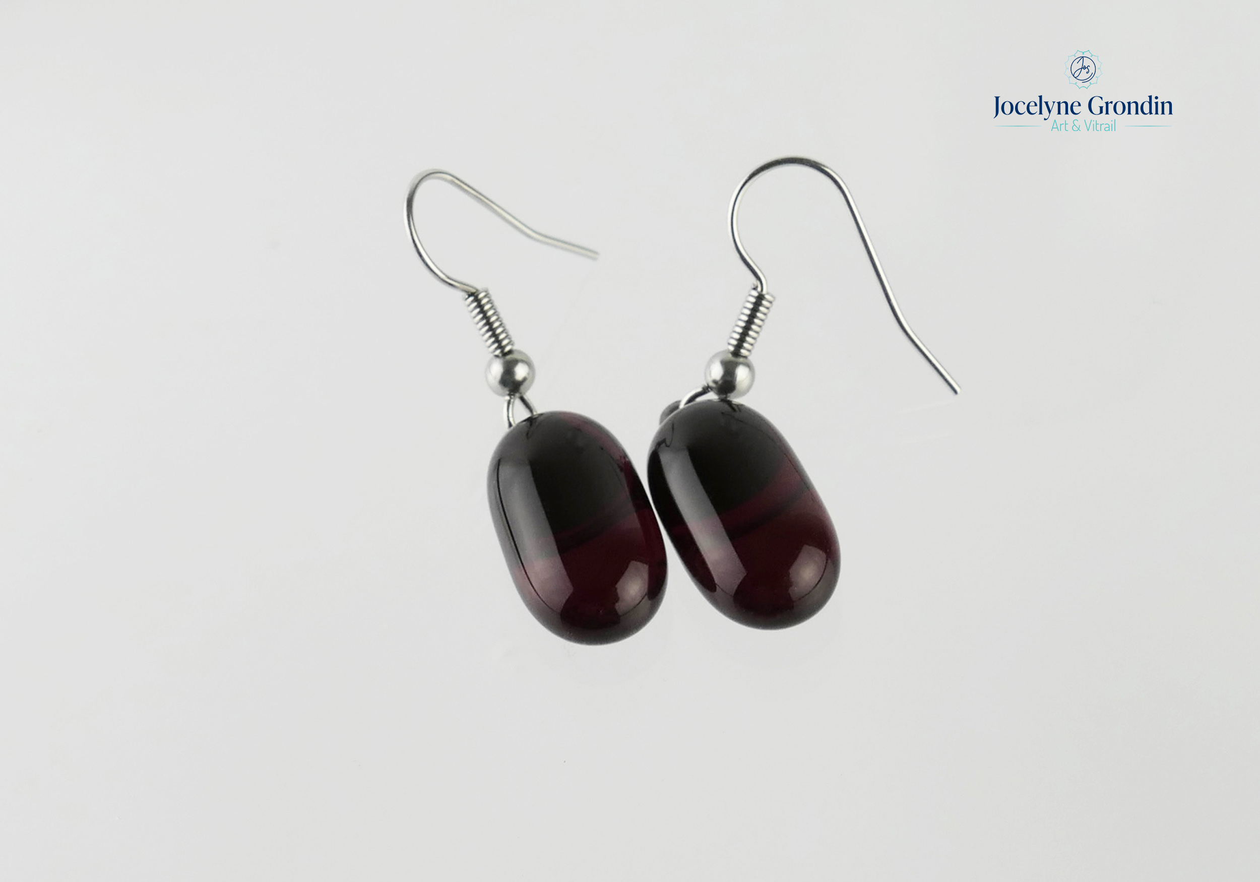 Boucles d oreilles rouge no 1398