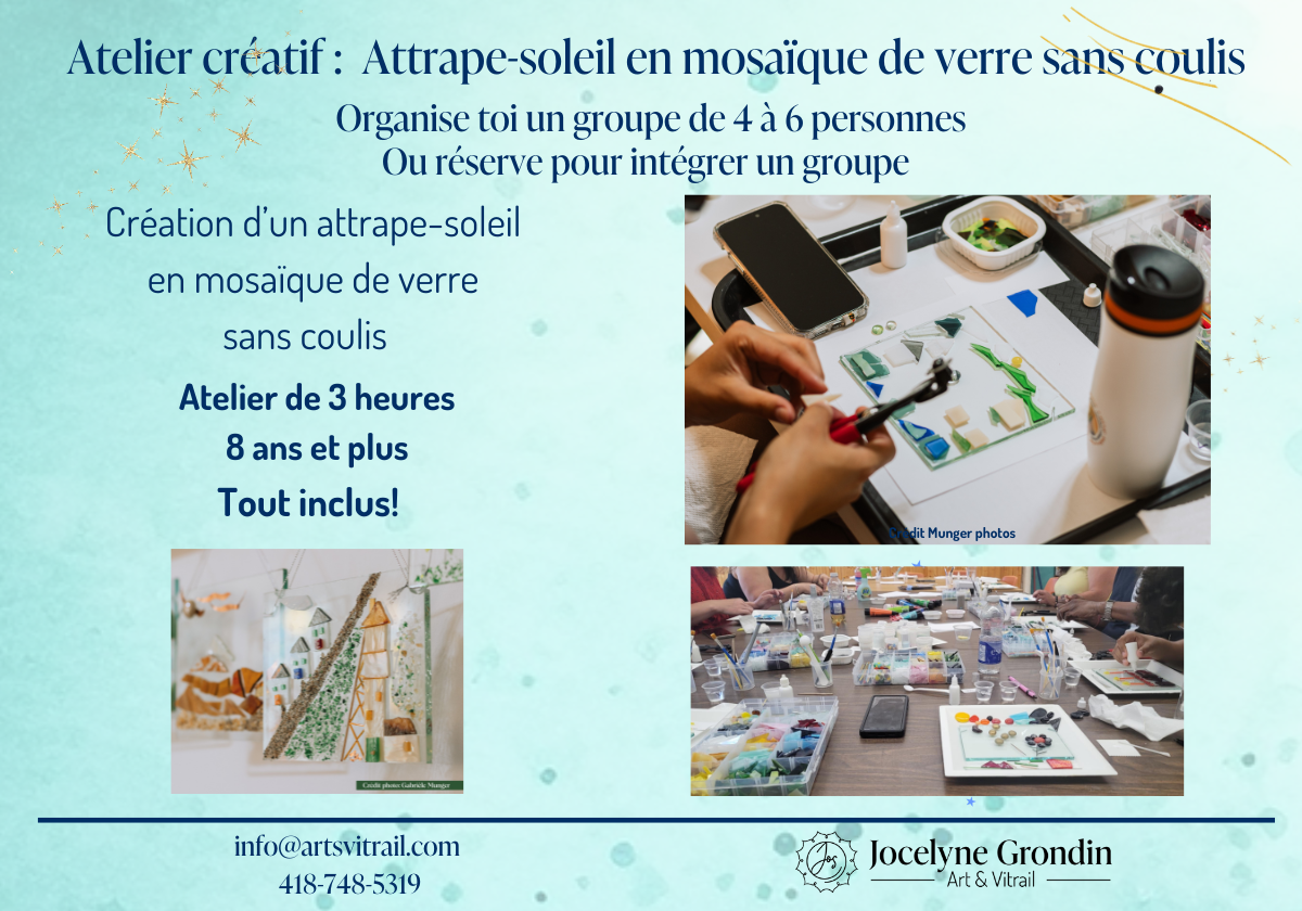 Atelier créatif - Attrape-soleil en mosaïque de verre - No AT-4