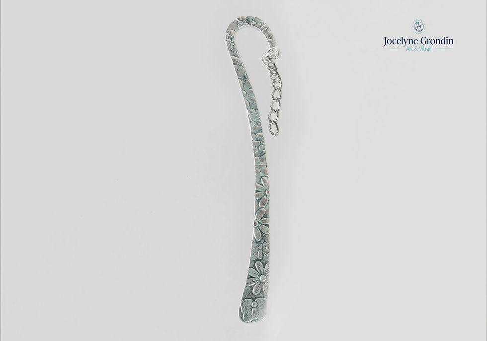 Marque-pages pour pendentifs No 1728-29-30 vert-de-gris par Jocelyne Grondin d'Arts & Vitrail