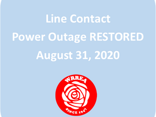 Line Contact Power Outage Restored: Fawcett Area