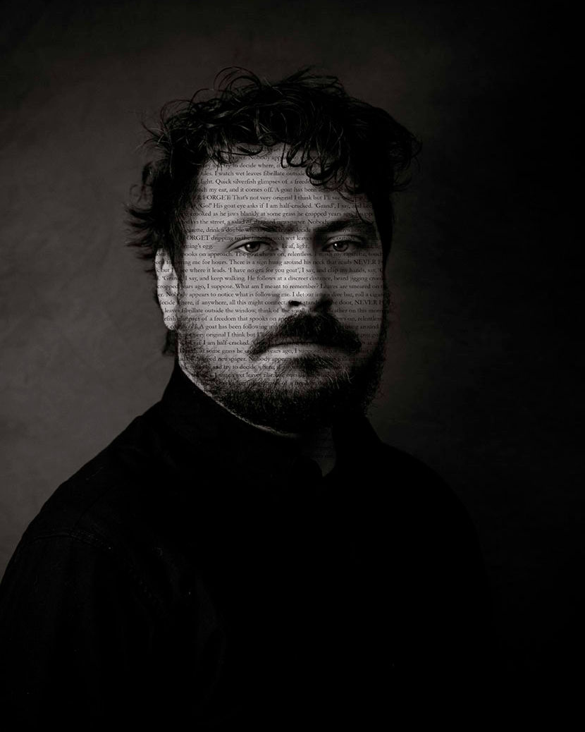 Poet Dean Browne photographed for the TypeFace Project