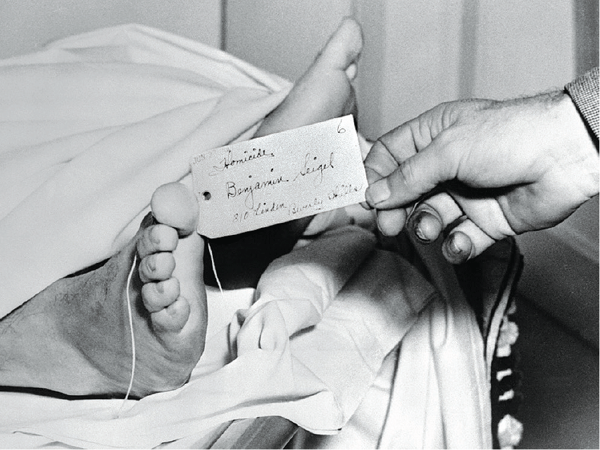Bugsy Siegel at the morgue