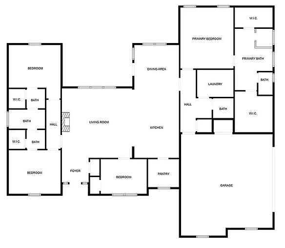 Custom home floor plan by S&G Ventures featuring an open-concept design, spacious bedrooms, and modern living areas in Salado