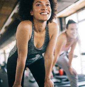 Two woman training together
