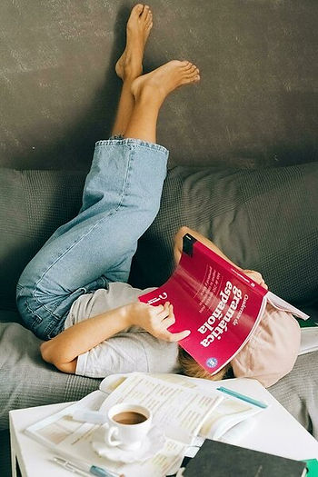 Photo of female student trying to study