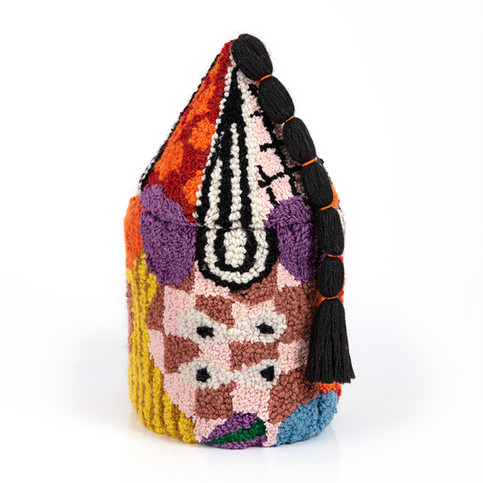 Textile art sculpture tufting