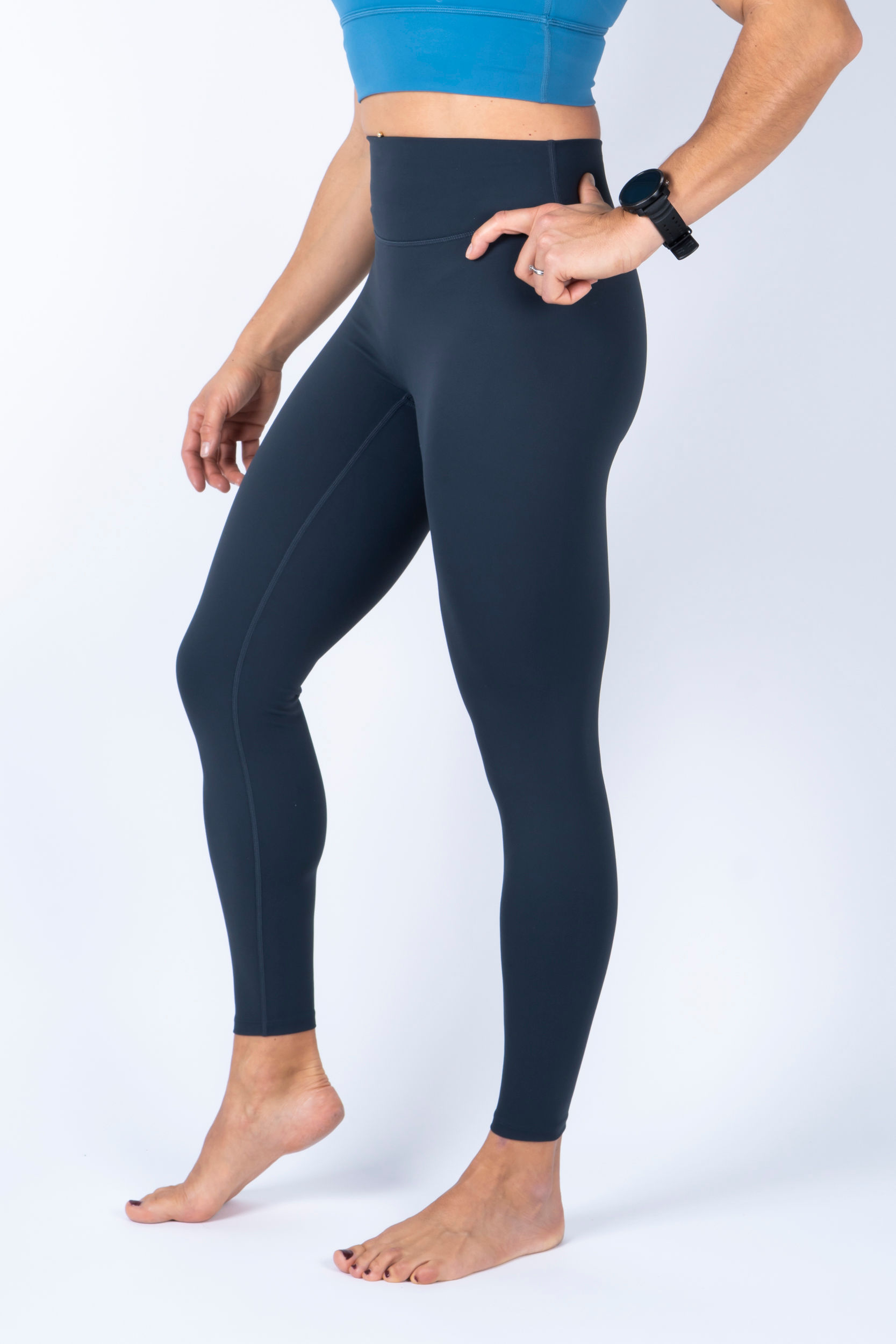 Seamless Contour Leggings - Marine Blue