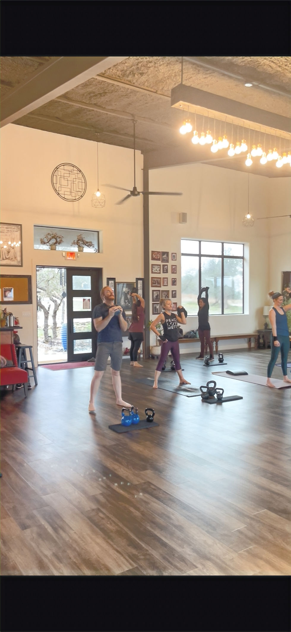 Kettlebell strength training class at Del Sol in Dripping Springs Texas