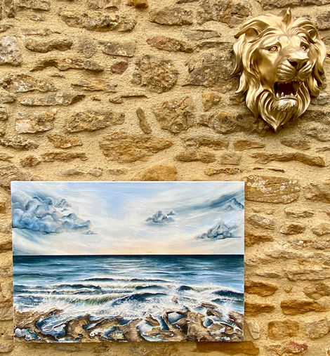 ocean art. seascape. rock pools. seashore.