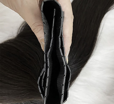 invisible beaded weft hair extension pull through hair.jpeg
