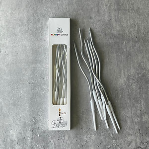 Silver Metallic Swirl Candles