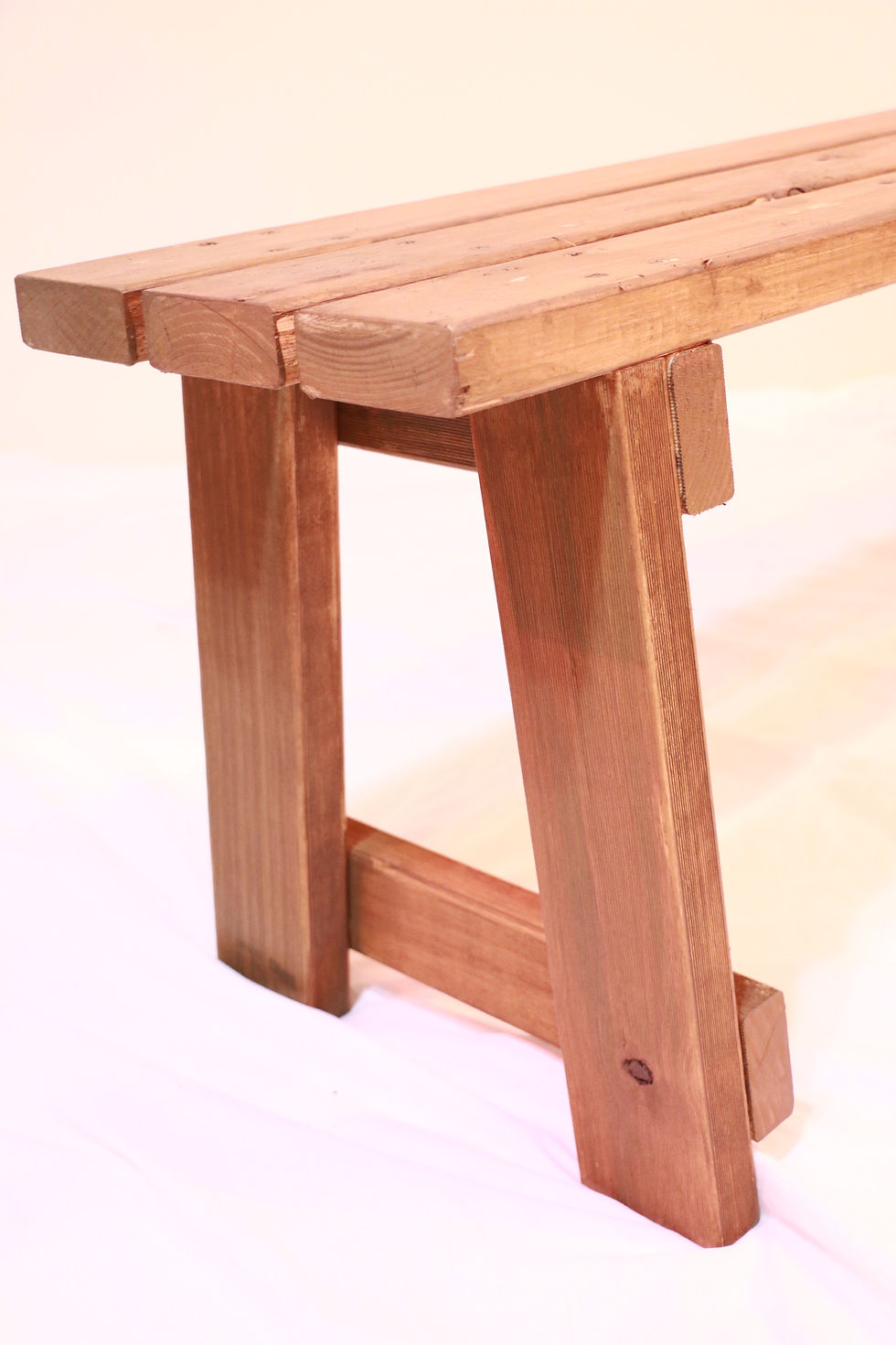 Thumbnail: Rustic Brown Wooden Benches (Half-Size)