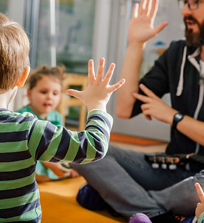 Children and Teacher in Kindergarten
