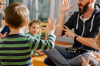 Children and Teacher in Kindergarten
