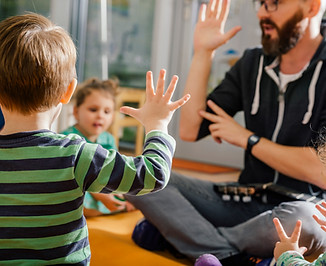 Children and Teacher in Kindergarten