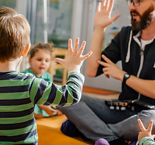 Children and Teacher in Kindergarten