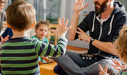 Children and Teacher in Kindergarten