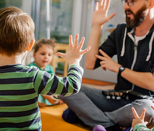 Children and Teacher in Kindergarten