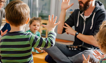 Children and Teacher in Kindergarten