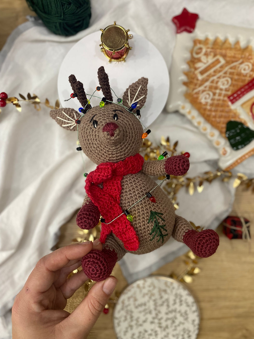 Miniature : Patron - "Hubert" le Cerf de Noël