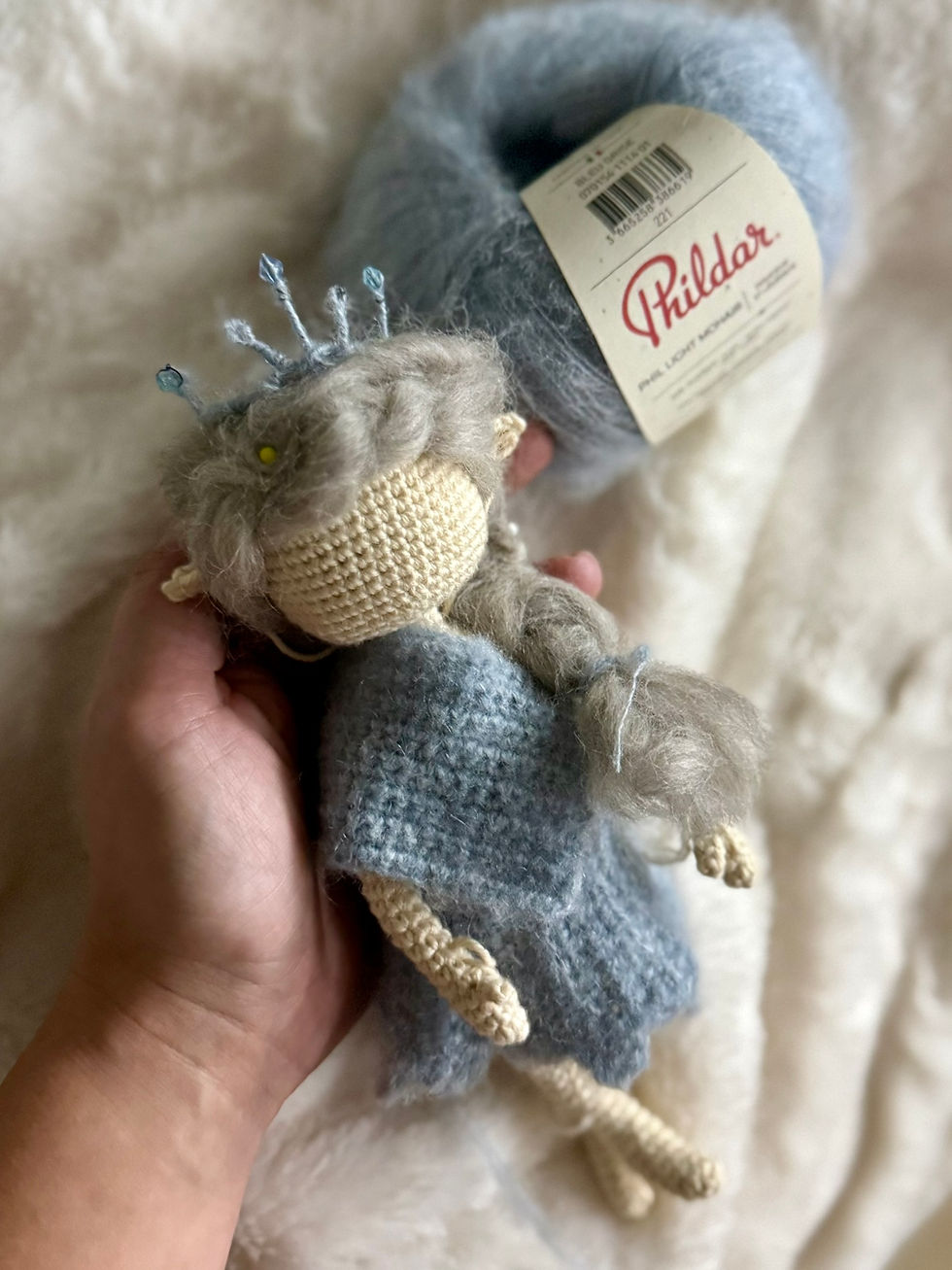 Miniature : Kit crochet – Elfe LYSSANDRE (cheveux gris) - 564Lamartine
